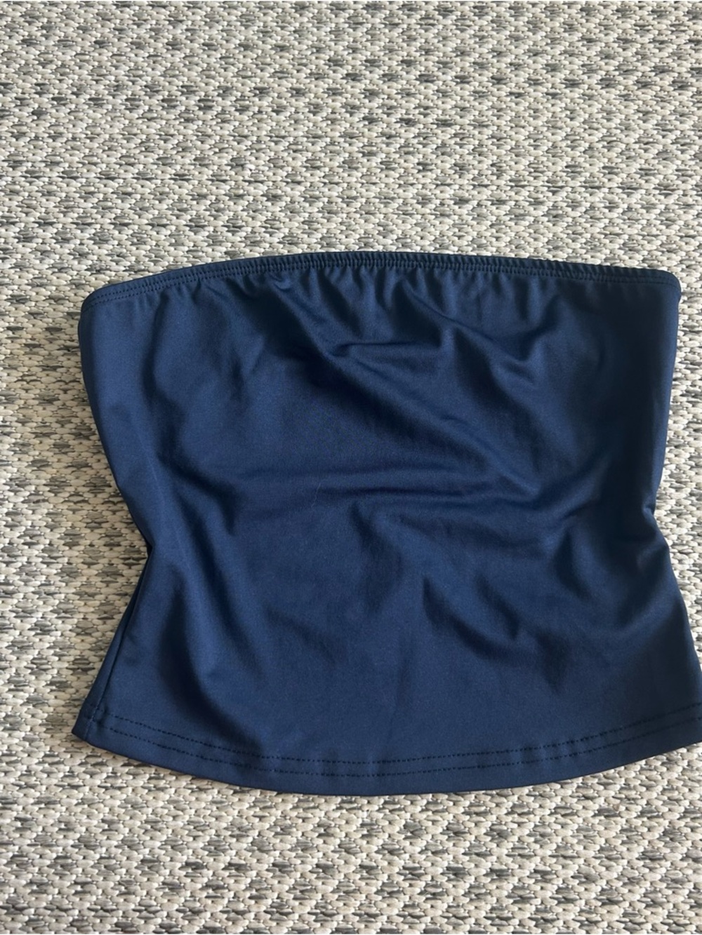 SHEIN Navy Blue Strapless Crop Tube Top
